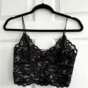 Express Lace Lined Crop Top Size S